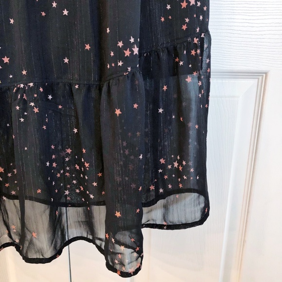 Isabel Maternity Woven Star Print Flounce Dress - Picture 3 of 7